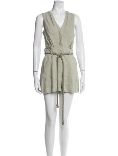Pre-owned Iro V-neck Romper In Green