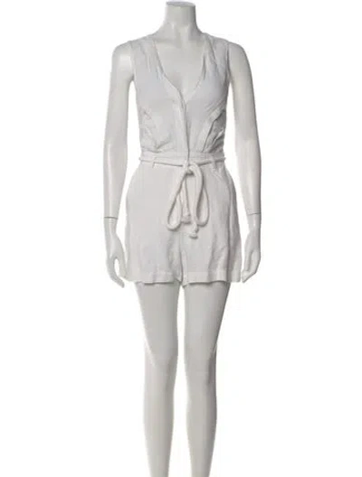 Pre-owned Iro V-neck Romper In Neutral
