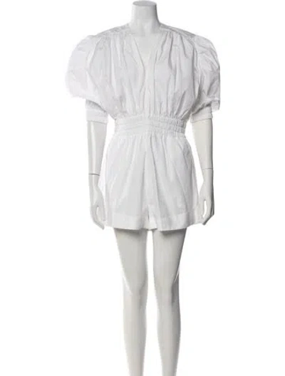 Pre-owned Iro V-neck Romper In White