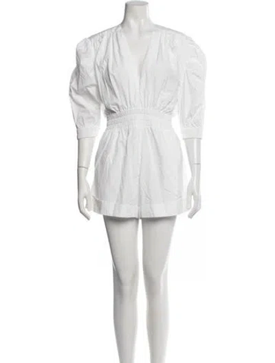 Pre-owned Iro V-neck Romper In White