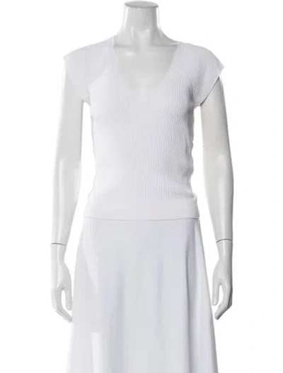 Pre-owned Iro V-neck Short Sleeve Top In Neutral
