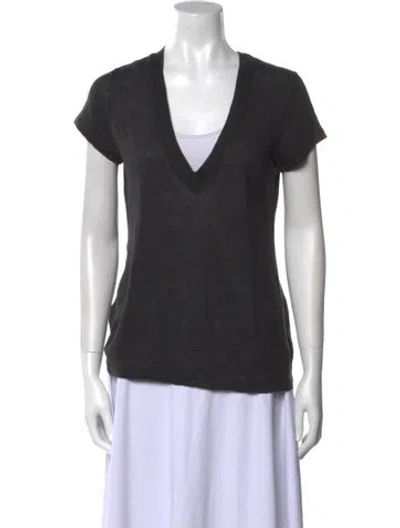 Pre-owned Iro V-neck Short Sleeve T-shirt In Black