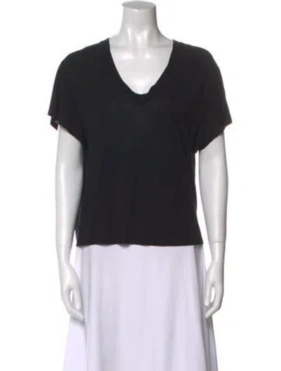 Pre-owned Iro V-neck Short Sleeve T-shirt In Black