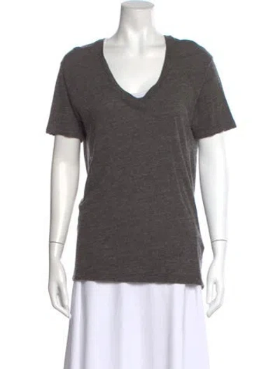 Pre-owned Iro V-neck Short Sleeve T-shirt In Gray
