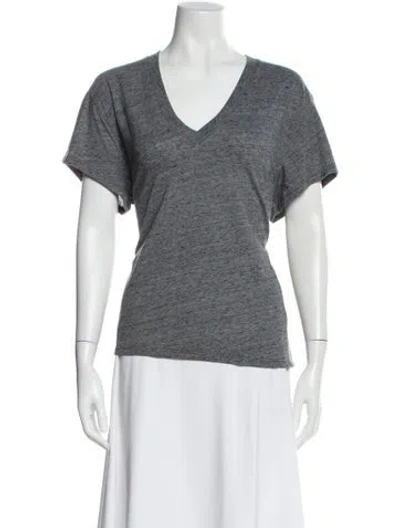 Pre-owned Iro V-neck Short Sleeve T-shirt In Gray