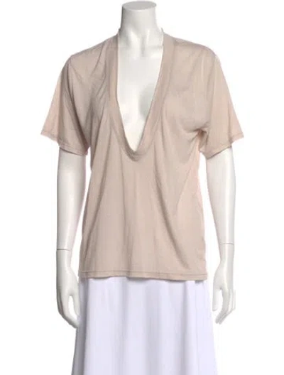 Pre-owned Iro V-neck Short Sleeve T-shirt In Neutral