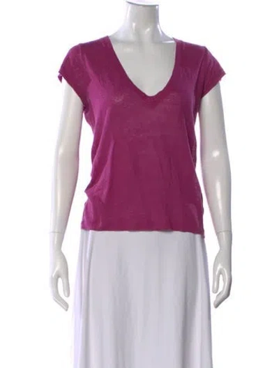Pre-owned Iro V-neck Short Sleeve T-shirt In Purple