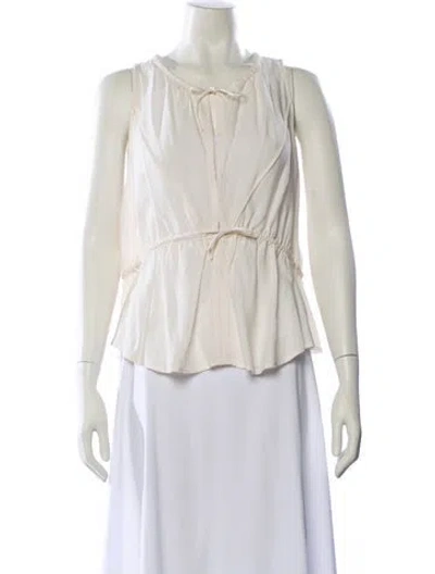 Pre-owned Iro V-neck Sleeveless Blouse In Neutral