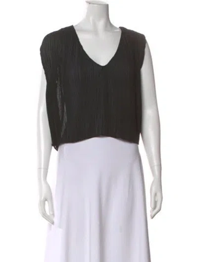 Pre-owned Iro V-neck Sleeveless Top In Black