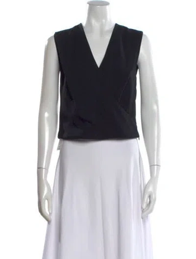 Pre-owned Iro V-neck Sleeveless Top In Black