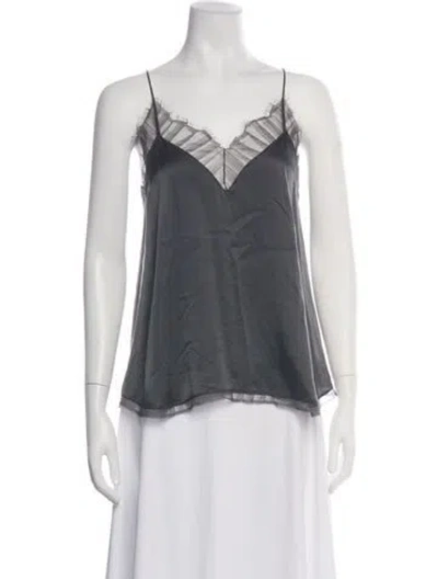 Pre-owned Iro V-neck Sleeveless Top In Grey