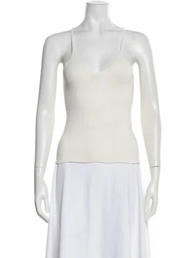 Pre-owned Iro V-neck Sleeveless Top In Neutral
