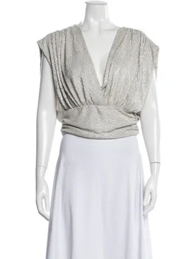 Pre-owned Iro V-neck Sleeveless Top In Neutrals