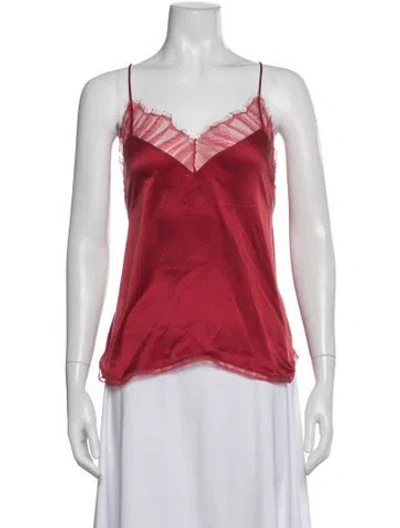 Pre-owned Iro V-neck Sleeveless Top In Red