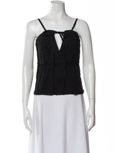 Pre-owned Iro V-neck Sleeveless Top W/ Tags In Black