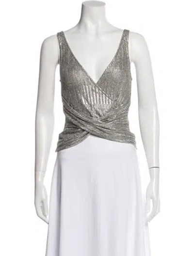 Pre-owned Iro V-neck Sleeveless Top In White