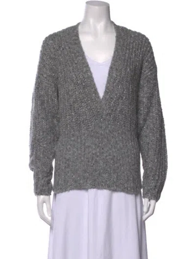 Pre-owned Iro V-neck Sweater In Grey/metallic
