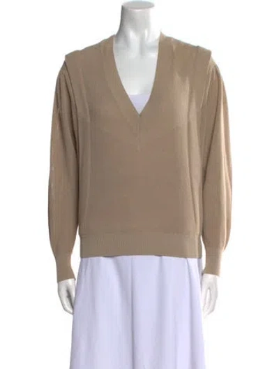 Pre-owned Iro V-neck Sweater In Neutral