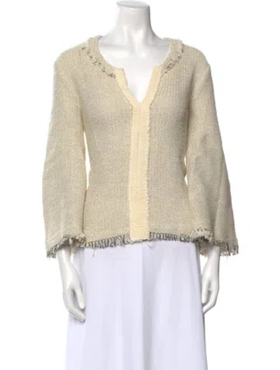 Pre-owned Iro V-neck Sweater In Neutral
