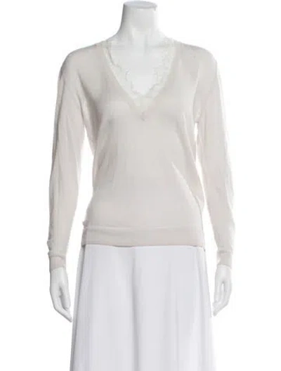 Pre-owned Iro V-neck Sweater In Neutral
