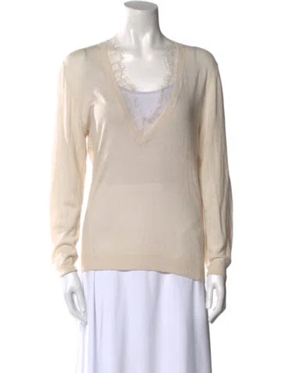 Pre-owned Iro V-neck Sweater In Neutral