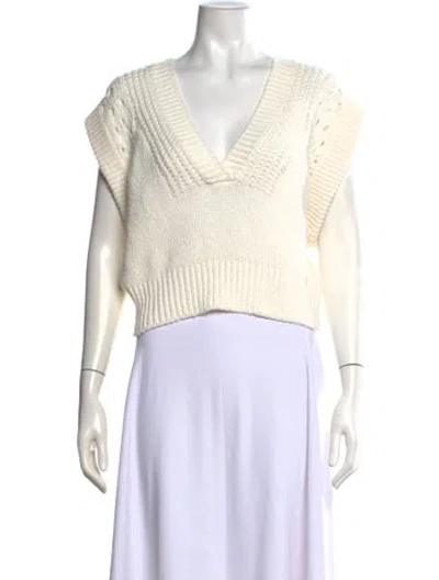 Pre-owned Iro V-neck Sweater In Neutrals
