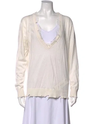 Pre-owned Iro V-neck Sweater In Neutrals