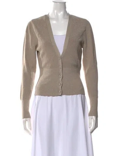 Pre-owned Iro V-neck Sweater W/ Tags In Neutrals