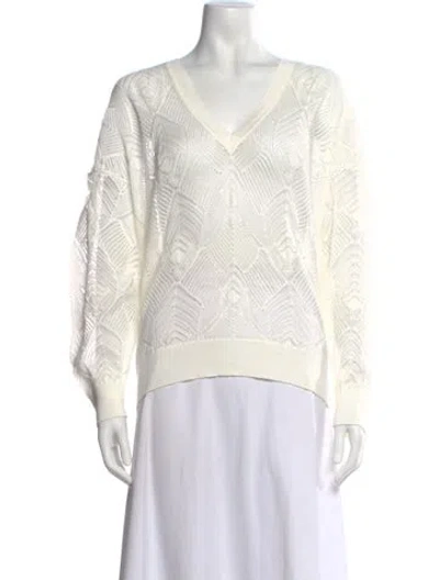 Pre-owned Iro V-neck Sweater W/ Tags In White