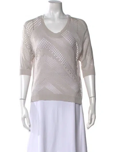 Pre-owned Iro V-neck Sweater In White