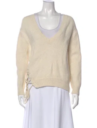 Pre-owned Iro V-neck Sweater In White