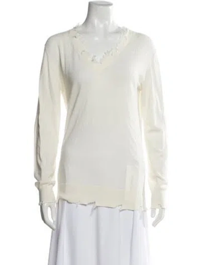 Pre-owned Iro V-neck Sweater In White