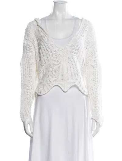 Pre-owned Iro V-neck Sweater In White