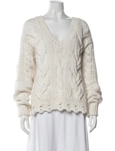 Pre-owned Iro V-neck Sweater In White