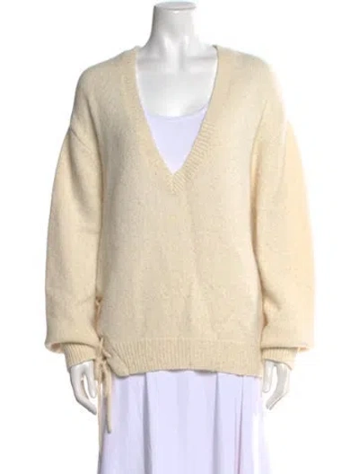 Pre-owned Iro V-neck Sweater In White