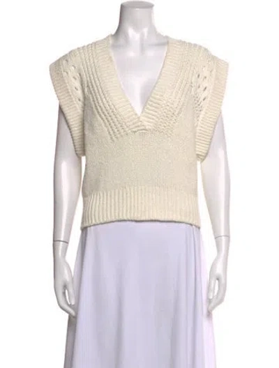 Pre-owned Iro V-neck Sweater In White