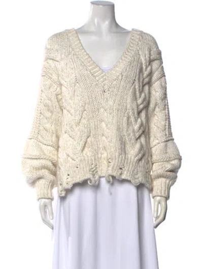 Pre-owned Iro V-neck Sweater In White
