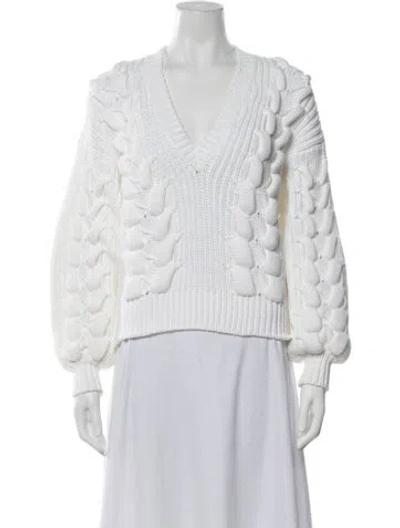 Pre-owned Iro V-neck Sweater In White