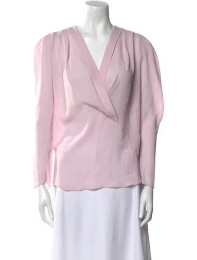 Pre-owned Iro V-neck Three-quarter Sleeve Blouse W/ Tags In Pink