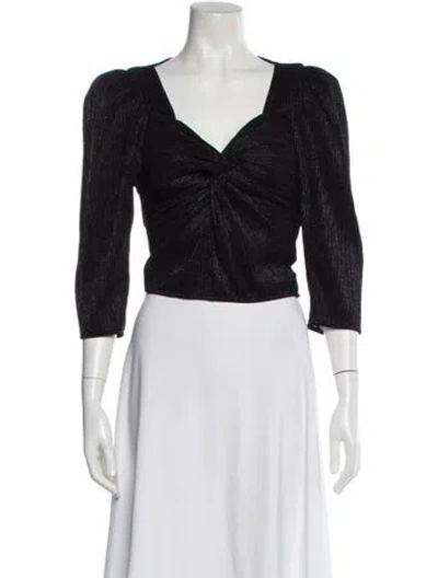 Pre-owned Iro V-neck Three-quarter Sleeve Top In White