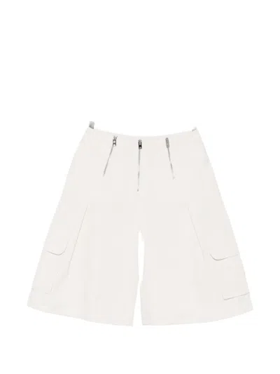Iro Waffa Zip Cargo Shorts In Neutral