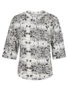 Iro Linen Geometric Pattern T-shirt In White