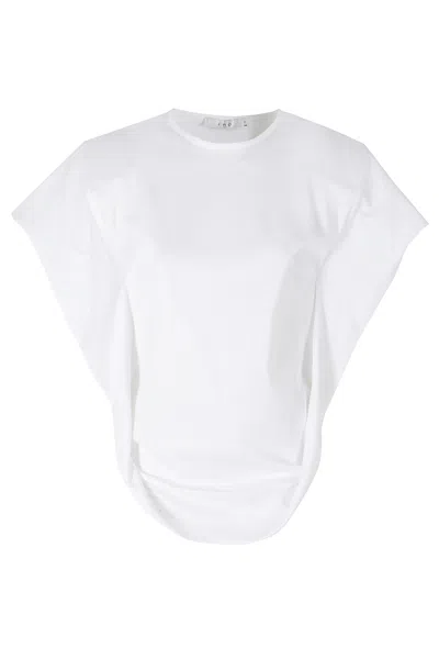Iro White Amoria Padded Shoulder Straps Cotton T-shirt