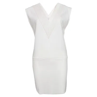 Pre-owned Iro , White Sleeveless Dress With Leather Border