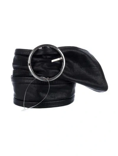Pre-owned Iro Wide Leather Belt In Black