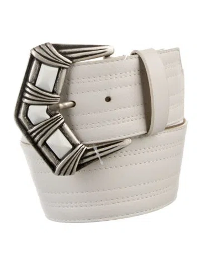 Pre-owned Iro Wide Leather Belt W/ Tags In White