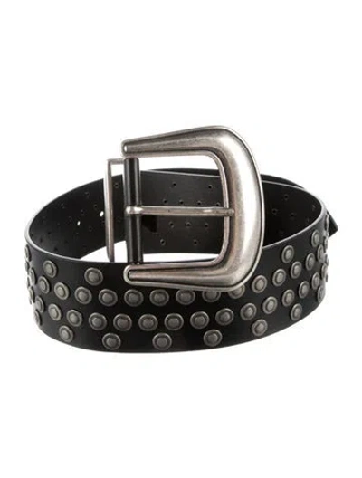 Pre-owned Iro Wide Leather Buckle In Black