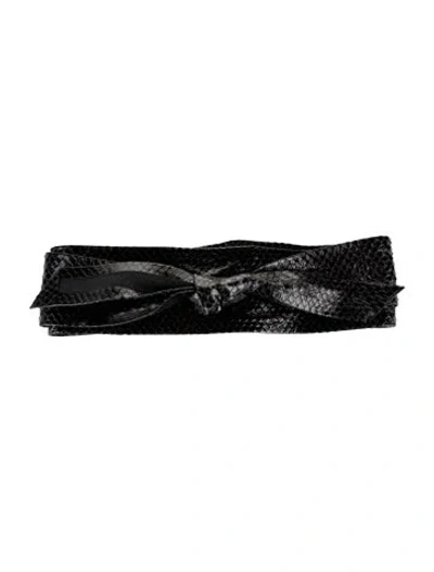 Pre-owned Iro Wide Leather Waist Belt In Black