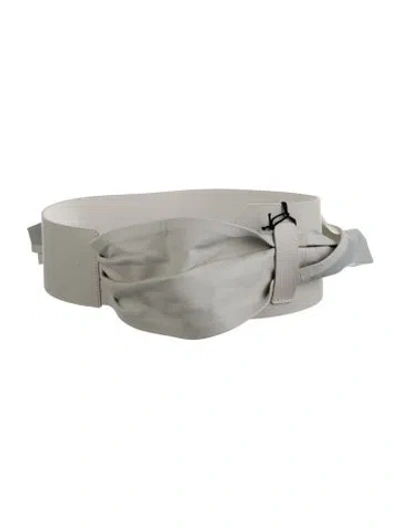 Pre-owned Iro Wide Leather Waist Belt In White