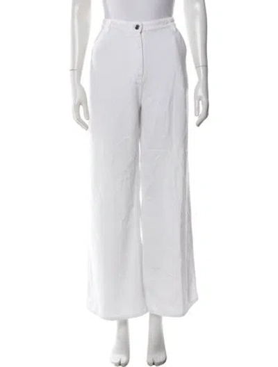 Pre-owned Iro Wide Leg Pants In White